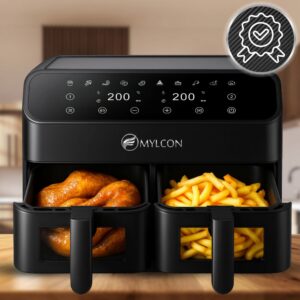 Frytkownica dwukomorowa Mylcon Crispyo - Produkt od frontu