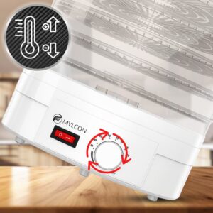 Suszarka spożywcza do grzybów, warzyw i owoców Mylcon Dero - Regulacja temperatury