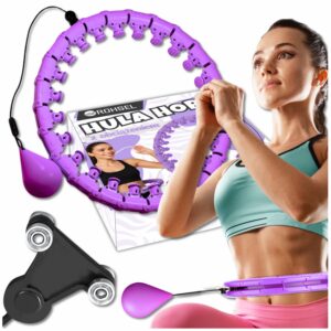 Fioletowe hula hop z wypustkami i obciążeniem Rohsel - Zdjęcie główne