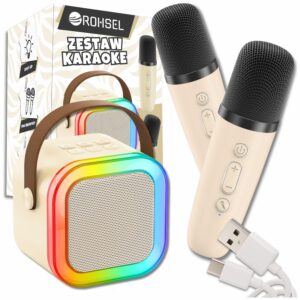Zestaw do karaoke Rohsel - Beżowy - Zdjęcie główne